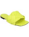 Bottega Veneta Women's Leather Lido Flat Sandal (authentic Pre-loved) In Yellow