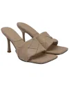 Bottega Veneta Women's Leather Lido Mule (authentic Pre-loved) In Neutral