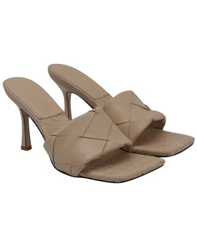 Bottega Veneta Women's Leather Lido Mule (authentic Pre-loved) In Neutral
