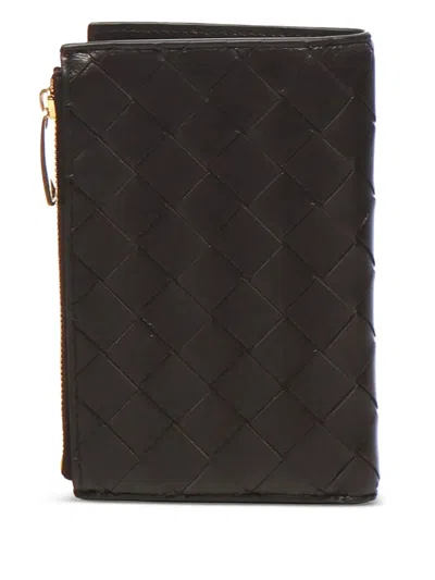 Bottega Veneta Women Leather Medium Bifold Wallet In Black
