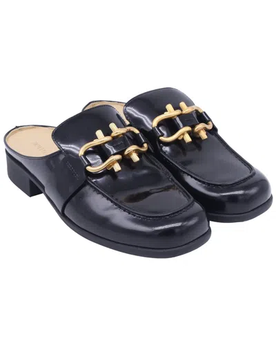 Bottega Veneta Women's Leather Monsieur Mule (authentic Pre-loved) In Blue