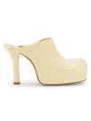 Bottega Veneta Women's Leather Mules In Butter