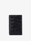 Bottega Veneta Women Leather Passport Case With Intrecciato Motif In Multi
