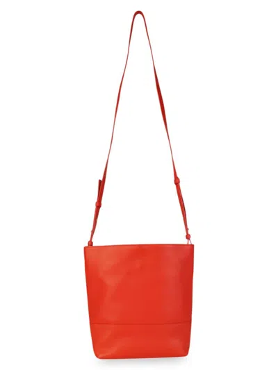 Bottega Veneta Women's Leather Shoulder Bag In Orange