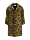 Bottega Veneta Women Leopard Print Coat In Yellow