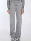 Bottega Veneta Light Grey Flared Jeans In Gold
