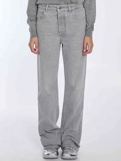 Bottega Veneta Women Light Grey Flared Jeans
