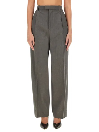 Bottega Veneta Women Light Wool Pants In Grey