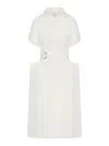 Bottega Veneta Linen And Viscose Dress In White