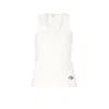 Bottega Veneta Women Logo Cotton Rib Jersey Tank Top In White