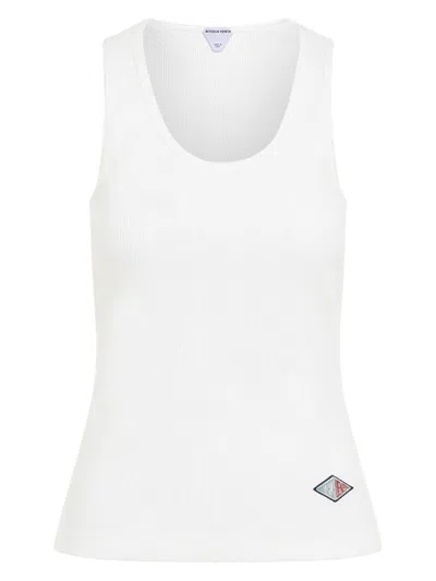 Bottega Veneta Women's Logo Patch Sleeveless Tank Top In White