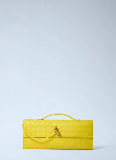 Bottega Veneta Women Long Andiamo Clutch In White