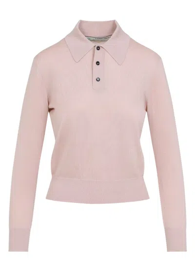 BOTTEGA VENETA WOMEN'S LONG SLEEVE POLO TOP