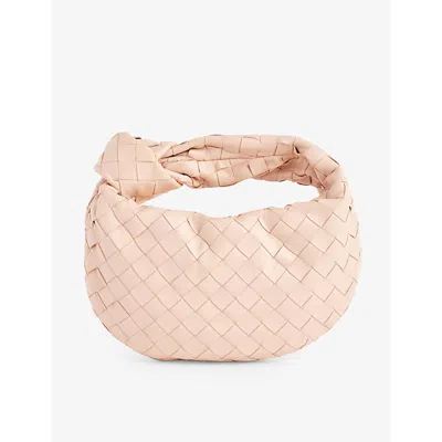 Bottega Veneta Womens Lotus Gold Mini Jodie Intrecciato Leather Top-handle Bag