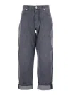 Bottega Veneta Women Lw Black Washed Turned Up Denim In Multi