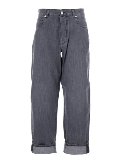 Bottega Veneta Women Lw Black Washed Turned Up Denim In Multi