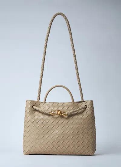 Bottega Veneta Women Medium Andiamo Handbag In White