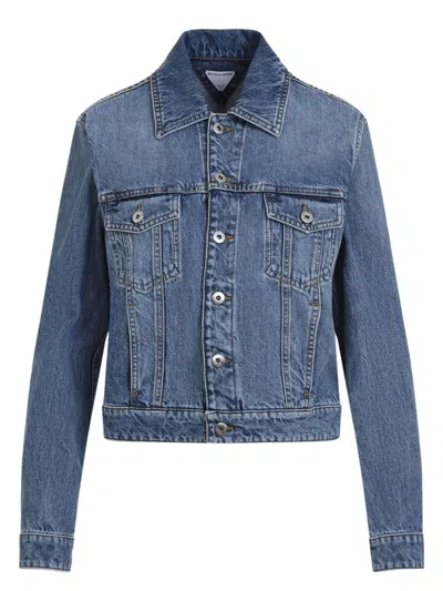 Bottega Veneta Women's Medium Denim Jacket In Blue