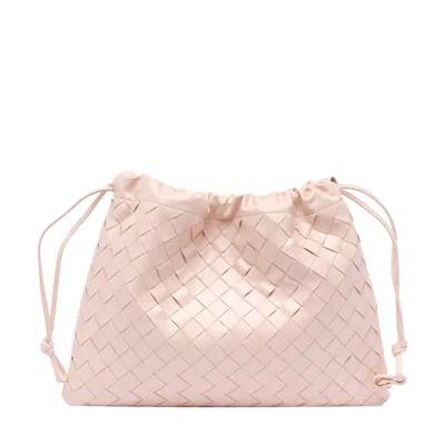 Bottega Veneta Women Medium Dustbag Intrecciato Pouch In Pink