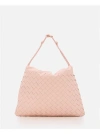 Bottega Veneta Medium Dustbag Intrecciato Leather Shoulder Bag In Pink