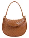 Bottega Veneta Medium Gemelli Leather Shoulder Bag In Brown
