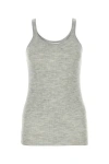 Bottega Veneta Melange Grey Wool Tank Top In Gray