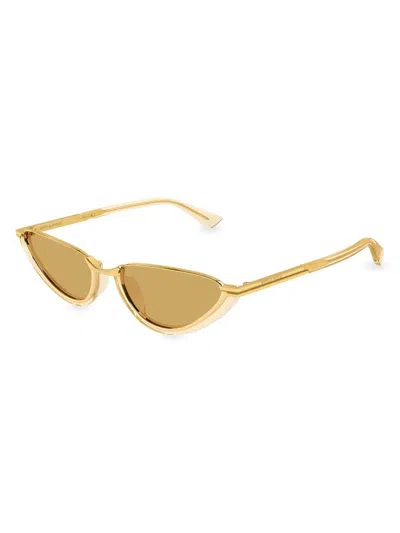 Bottega Veneta Women's Metal Combi 56mm Cat-eye Sunglasses In Yellow