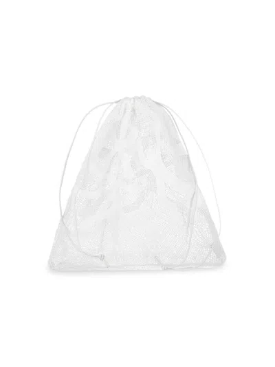 Bottega Veneta Women's Mettalic Drawstring Pouch In White