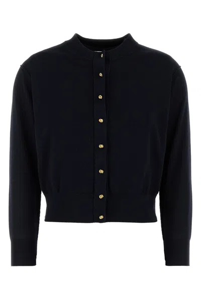 Bottega Veneta Women Midnight Blue Cotton Blend Twin-set In Black