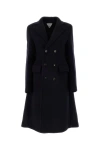 Bottega Veneta Double Wool Cashmere Cape Coat In Blue