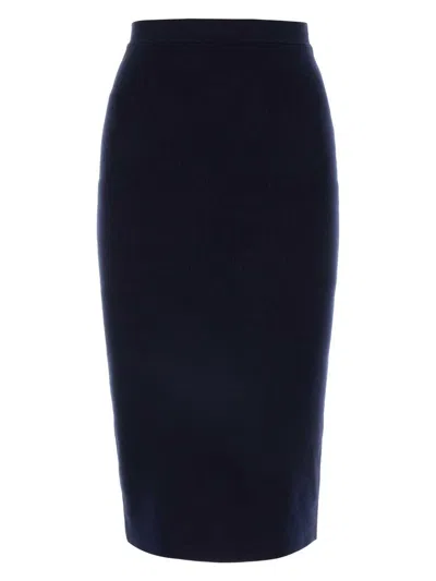 BOTTEGA VENETA WOMEN'S MIDNIGHT CASHMERE BLEND SKIRT