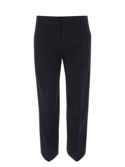 BOTTEGA VENETA WOMEN'S MIDNIGHT COTTON CROPPED CUT PANT
