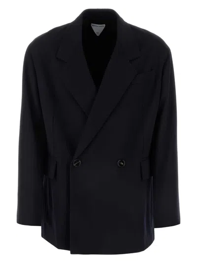 BOTTEGA VENETA WOMEN'S MIDNIGHT WOOL BLAZER