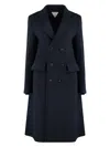 Bottega Veneta Caped Wool And Cashmere Coat In Black