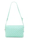 Bottega Veneta Women's Mini East-west Intrecciato Leather Shoulder Bag In Blue