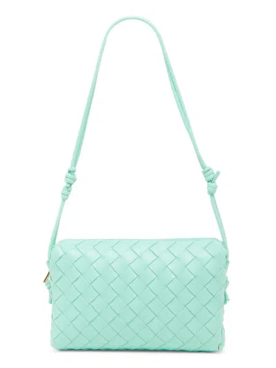 Bottega Veneta Women's Mini East-west Intrecciato Leather Shoulder Bag In Green Oasis