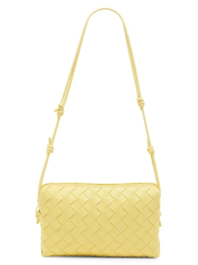 Bottega Veneta Women's Mini East-west Intrecciato Leather Shoulder Bag In Sherbert