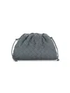 Bottega Veneta Women's Mini Intrecciato Leather Pouch Clutch In Thunder