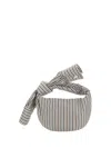 Bottega Veneta Mini Jodie Stripe Shirt Leather Top Handle Bag In Multicolor