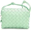 Bottega Veneta Mini Loop Leather Camera Bag In Green