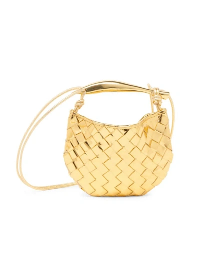 Bottega Veneta Women's Mini Sardine Mirror Leather Top-handle Bag In Gold