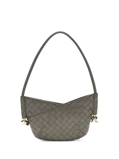 Bottega Veneta Women Mini Solstice Shoulder Bag In Gray