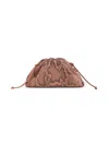 Bottega Veneta Women's Mini The Pouch Python-embossed Leather Clutch In Brown