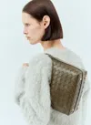 Bottega Veneta Mini Wallace Intrecciato Leather Shoulder Bag In Brown