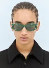 Bottega Veneta Women Mitre Oval Sunglasses In Green
