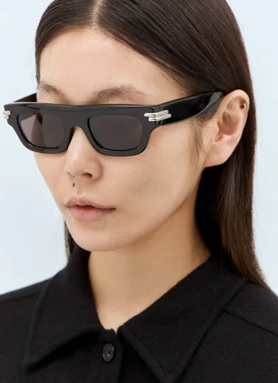 Bottega Veneta Rectangular Sunglasses In Black
