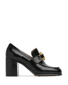 Bottega Veneta Monsieur Calfskin Leather Bit Pumps In Black