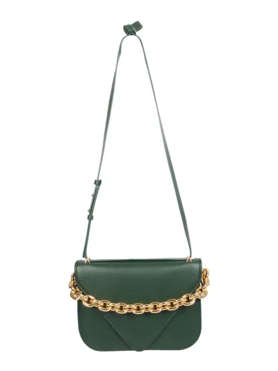 Bottega Veneta Women Mount Leather Bag In Green