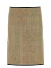 Bottega Veneta Prince Of Wales Wool Skirt