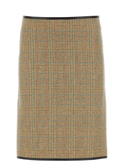 BOTTEGA VENETA WOMEN'S MULTICOLOR GLENCHECK SKIRT
